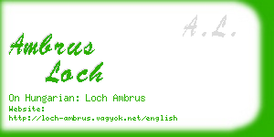 ambrus loch business card